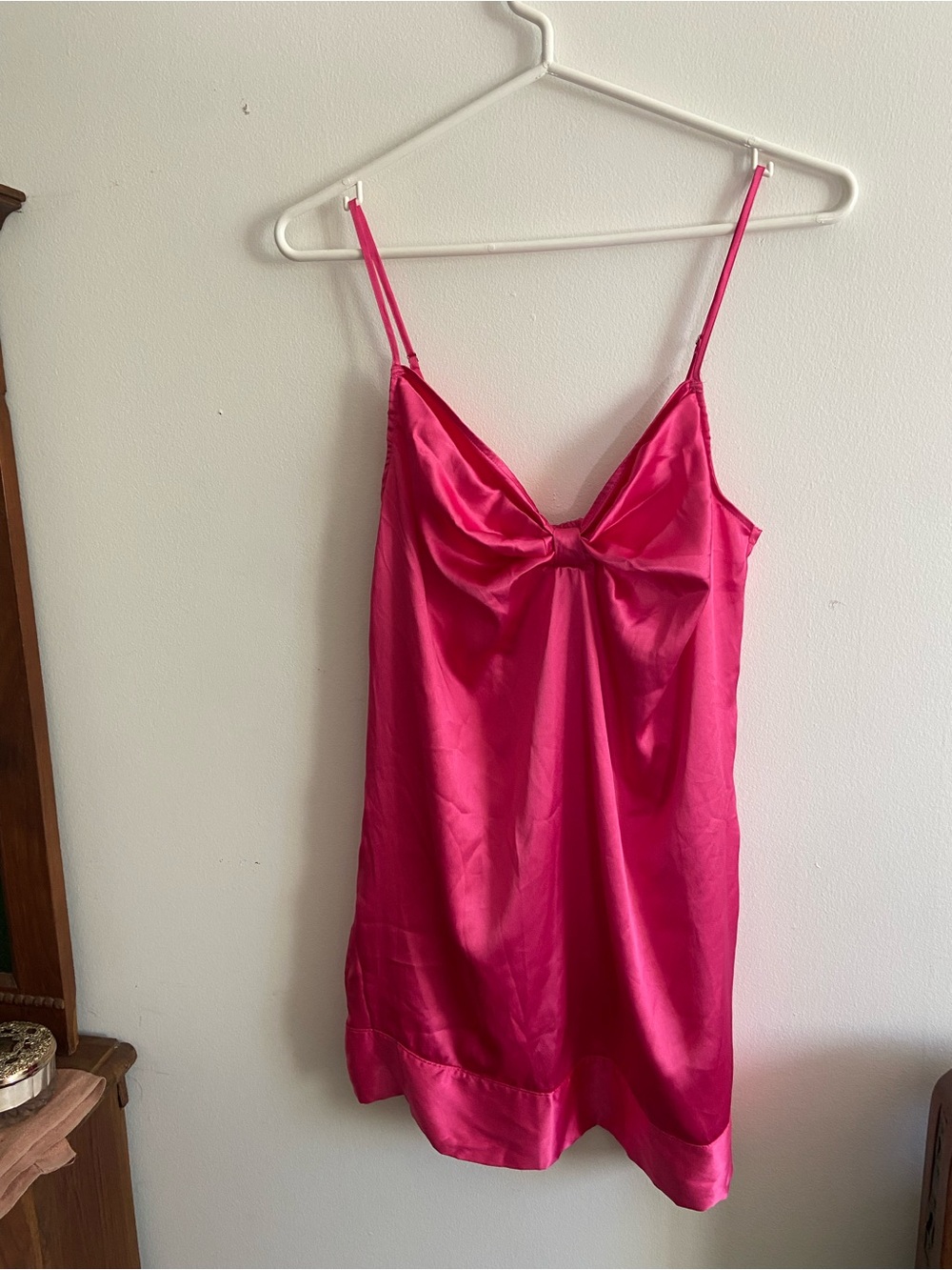 VS hot pink Satin Slip night gown